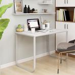 vidaXL Computerbureau 110x60x73 cm spaanplaat wit, Verzenden, Nieuw