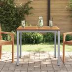 Tuin & Patio Tafel | Tweedekansje | Acacia & Staal, Tuin en Terras, Ophalen of Verzenden, Nieuw, Vierkant, Hout
