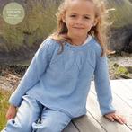 Patroon Gebreide Meisjestrui Sweet Bay met blaadjespatro, Hobby en Vrije tijd, Breien en Haken, Ophalen of Verzenden, Nieuw