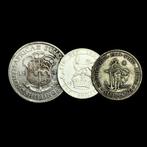 Zuid-Afrika, Koninkrijk Groot-Brittannië. 3 Silver Coins (2x