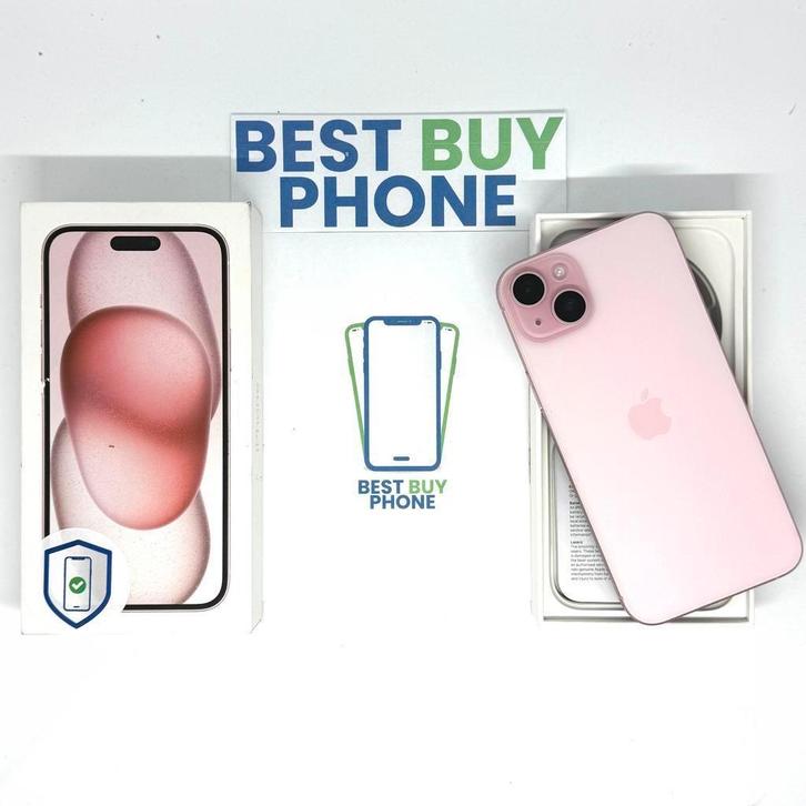 iPhone 15 plus 128GB roze /krasvrij /99% batt /garantie, Telecommunicatie, Mobiele telefoons | Apple iPhone, Zonder abonnement
