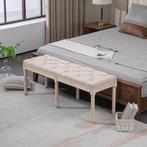 Slaapbank - Vintage Living - Gewatteerd - Beige, Huis en Inrichting, Banken | Bankstellen, Ophalen of Verzenden, Nieuw, Stof, Modern