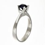 Ring - 14 karaat Witgoud Saffier, Nieuw