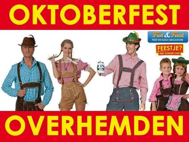Oktoberfest blouse / overhemd voor dames - heren - kinderen, Kleding | Heren, Carnavalskleding en Feestkleding, Nieuw, Ophalen of Verzenden