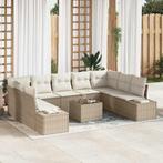 vidaXL Tuin Sofa Set 10 pcs beige en crèmekleurig 289 x 209, Verzenden, Nieuw, Rotan