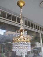 Kroonluchter - Verguld messing - Set Antieke Kristallen Lamp