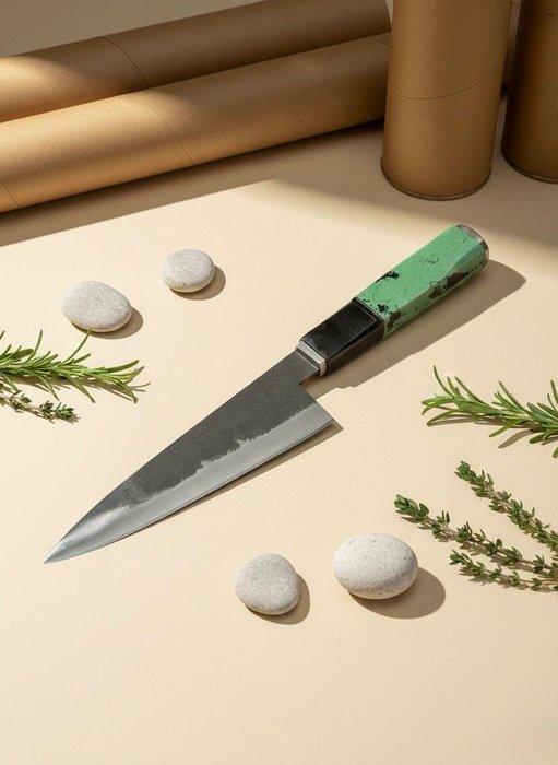 Handcrafted Steel Chef’s Knife - Tafelmes - Staal, Hout -, Antiek en Kunst, Antiek | Keukenbenodigdheden