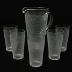 Sevres - Drinkset - Kristal - Karaf en vijf bijpassende, Antiek en Kunst