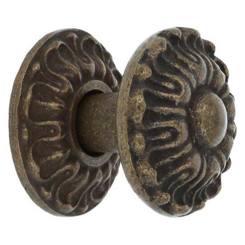 Deurknop bloem messing antiek 71mm, Doe-het-zelf en Verbouw, Hang- en Sluitwerk, Nieuw, Ophalen of Verzenden