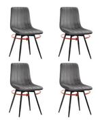 Set van 4 Draaibare Velvet Eetkamerstoelen –360° en Ergonomi, Huis en Inrichting, Stoelen, Verzenden, Nieuw