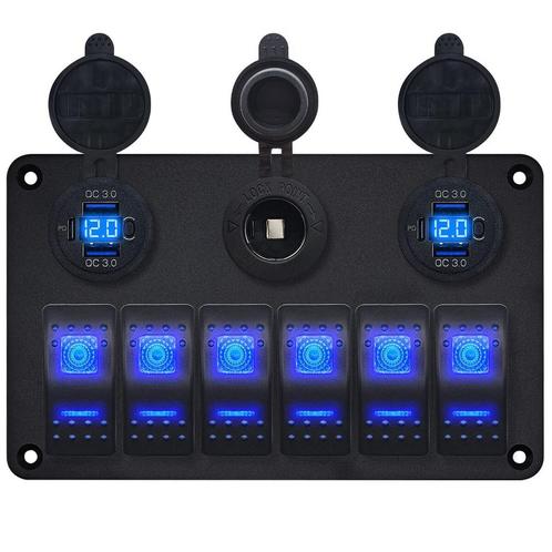 ProRide Schakelpaneel 12V voor Auto/Boot - USB/USB C, Auto-onderdelen, Dashboard en Schakelaars, Nieuw, Verzenden
