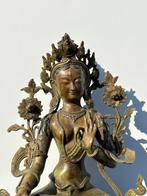 Wit Tara Standbeeld 47 cm - Brons - Nepal - Eind 20e eeuw, Antiek en Kunst, Antiek | Overige Antiek