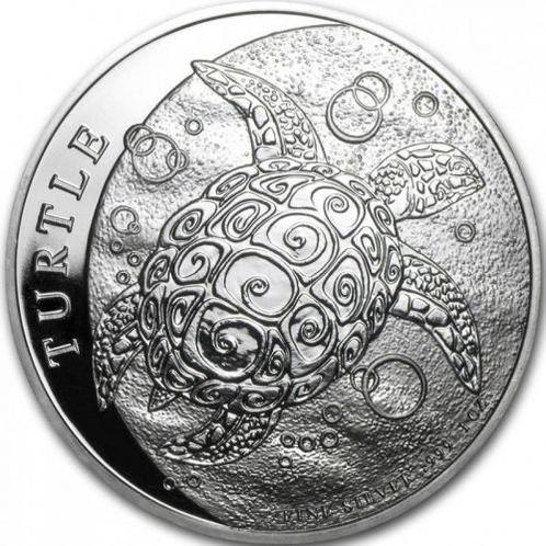 Fiji Schildpad 1 oz 2012, Postzegels en Munten, Munten | Oceanië, Losse munt, Zilver, Verzenden