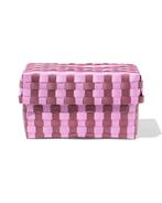 HEMA Mand 20x15cm met deksel geblokt lila, Huis en Inrichting, Verzenden, Nieuw