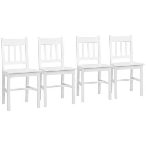 TRUUSK Eetkamerstoel 4-delige Set Moderne Keukenstoelen Met, Huis en Inrichting, Stoelen, Nieuw, Verzenden
