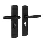 Retro buitendeurbeslag klink/klink PC55 zwart, Ophalen of Verzenden, Nieuw, Overige materialen, Klink of Kruk