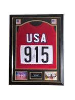 USA - Carl Lewis Signed — Framed - Jsa Coa - Atletiekjersey, Nieuw