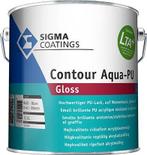 SIGMA Contour Aqua PU Gloss  - RAL 9005 Zwart - 2,5 liter, Verzenden, Nieuw