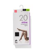 HEMA 4-pak glans pantys 20 denier zwart, Kleding | Dames, Leggings, Maillots en Panty's, Verzenden, Nieuw, Zwart