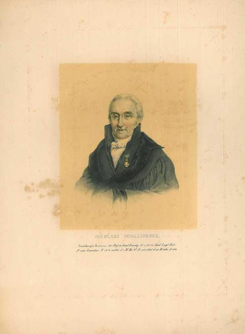 Portrait of Nicolaus Smallenburg, Antiek en Kunst, Kunst | Etsen en Gravures