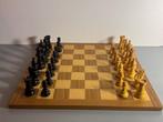 Schaakspel - Elegante Vintage Houten Schaakset: Luxe Bord en, Antiek en Kunst