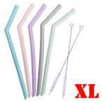 Fako Bijoux® - Siliconen Rietjes Set XL - 5 Herbruikbare, Huis en Inrichting, Verzenden, Nieuw