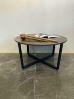 Salontafel Industrieel Rond - Coffee Table -Salontafel Bruin, Huis en Inrichting, Tafels | Salontafels, 50 tot 100 cm, Minder dan 50 cm