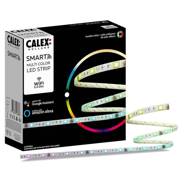 Calex Smart RGB + Wit Led strip 5M, Huis en Inrichting, Lampen | Losse lampen, Ophalen of Verzenden