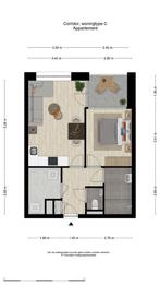 Appartement te huur in Veenendaal - 47 m² - 2 kamer(s) - 2, Huizen en Kamers, Appartement, Veenendaal, Utrecht