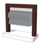 Glossy duo tone middenunit kledingrek R-PR-015-W