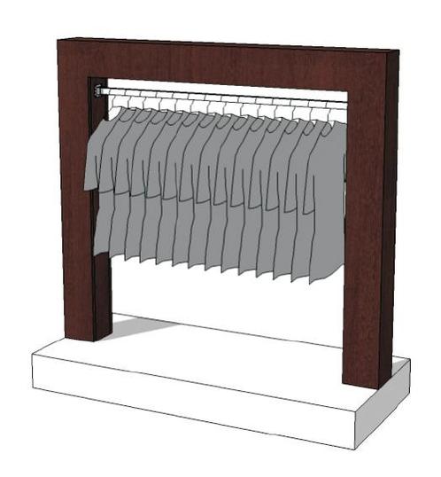 Glossy duo tone middenunit kledingrek R-PR-015-W, Zakelijke goederen, Kantoor en Winkelinrichting | Winkel en Inventaris