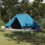 vidaXL Familie Tipi Tent met dak Blauw 680 x 430 x 270 cm, Caravans en Kamperen, Tenten, Verzenden, Nieuw