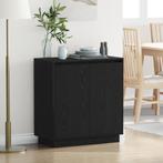 vidaXL Dressoir met LED in Zwart Eiken 71x34.5x75 cm Gelaagd, Huis en Inrichting, Minder dan 45 cm, Verzenden, Nieuw, 70 cm of meer