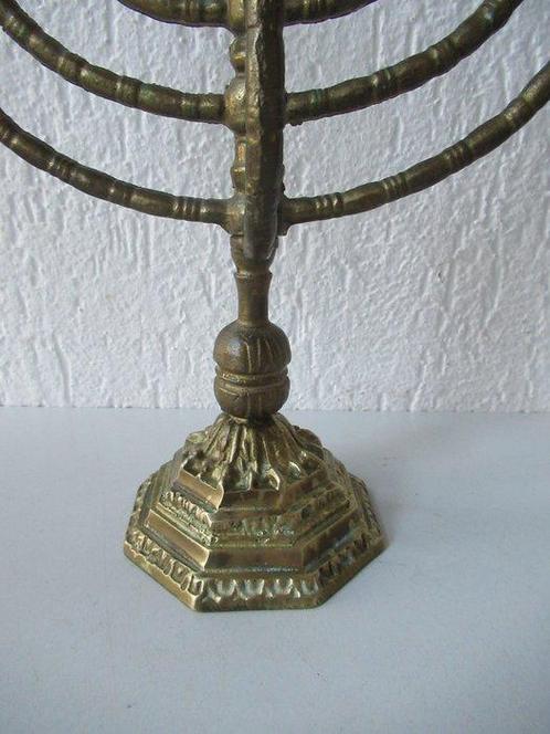 Kandelaar Bronzen Joodse kandelaar - Brons, Antiek en Kunst, Antiek | Boeken en Bijbels