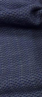 Tessuto intrecciato made in Italy blauw op een grijze