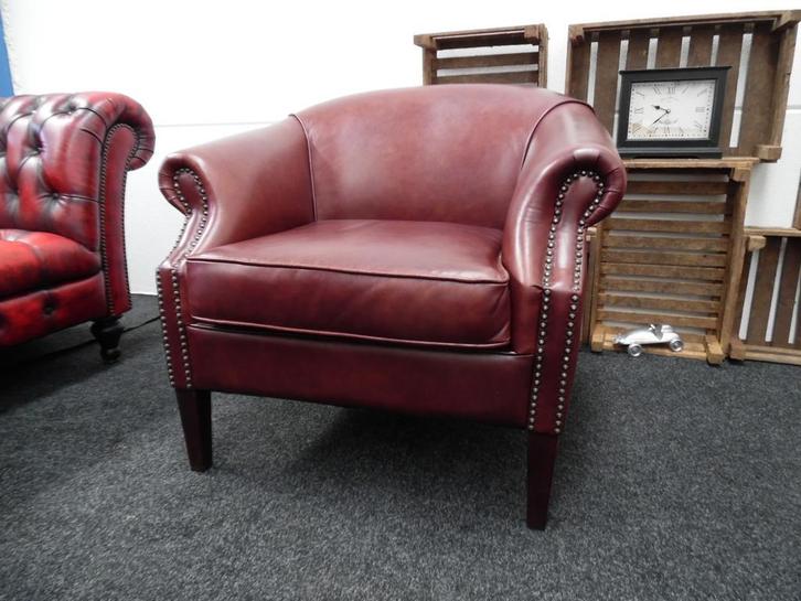 Chesterfield Maarssen !! Red Red Wine Chesterfield Fauteuil, Huis en Inrichting, Fauteuils, Zo goed als nieuw, Leer, Ophalen