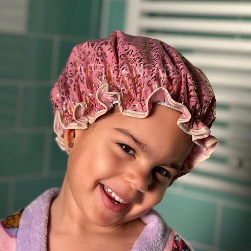 Douchemuts Kind / Shower cap voor kinderen - Roze Gouden Leo, Sieraden, Tassen en Uiterlijk, Uiterlijk | Lichaamsverzorging, Nieuw