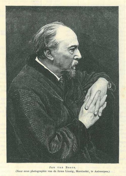 Portrait of Jan van Beers, Antiek en Kunst, Kunst | Etsen en Gravures