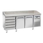 Koeltafel voor pizzeria, 2 deuren en 600x400, 5 neutrale lad, Zakelijke goederen, Verzenden