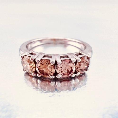 Cocktailring - 14 karaat Witgoud - 1.22ct. tw. Gemengde, Sieraden, Tassen en Uiterlijk, Antieke sieraden
