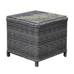 Toscane XL bijzettafel 50x50xH46 cm antraciet, Tuin en Terras, Tuintafels, Ophalen of Verzenden, Nieuw, Wicker