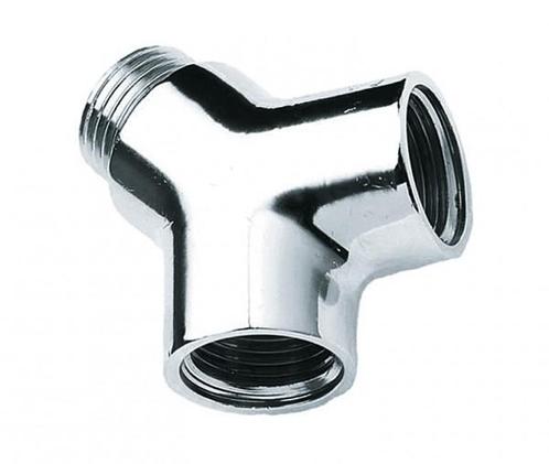 BONFIX Draad messing Y-stuk 1/2 bu x bi x bu verchroomd, Doe-het-zelf en Verbouw, Buizen en Afvoer, Ophalen of Verzenden