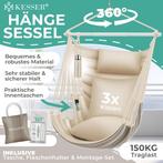 KESSER® Hangstoel - Hangschommel - Tot 150kg - Wit, Verzenden, Nieuw