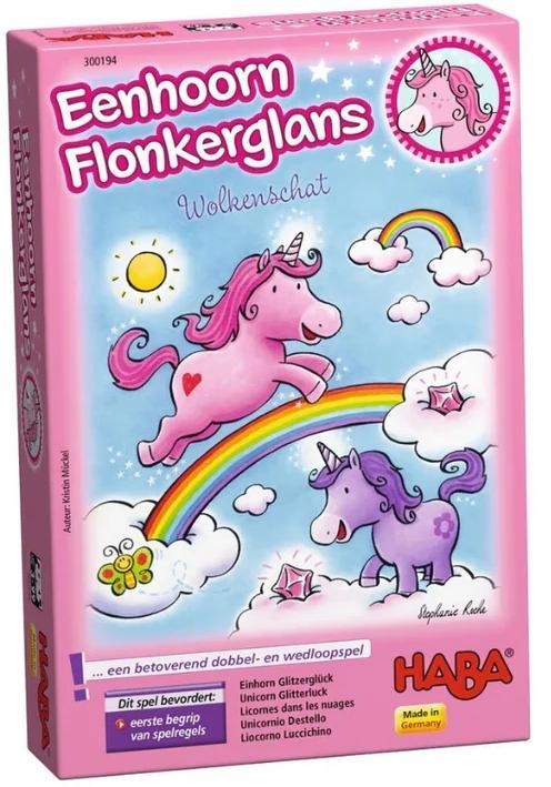 Eenhoorn Flonkerglans - De Wolkenschat | Haba -, Hobby en Vrije tijd, Gezelschapsspellen | Bordspellen, Nieuw, Verzenden