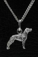 Zilveren Weimaraner langhaar ketting hanger - klein, Verzenden, Nieuw