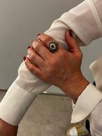 Ring - 18 karaat Geel goud - Saffieren en diamanten, Nieuw