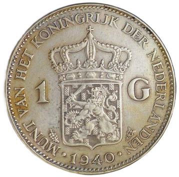 Nederland. Wilhelmina in Londen. 1 Gulden 1940 / WWII ISSUE beschikbaar voor biedingen