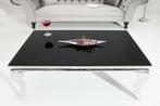 Elegante salontafel MODERN BAROK 100cm zilver met zwart, Huis en Inrichting, Ophalen of Verzenden, Nieuw