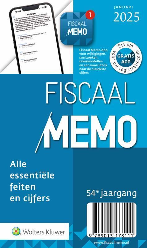 Fiscaal Memo januari / 2025 9789013178111, Boeken, Wetenschap, Zo goed als nieuw, Verzenden