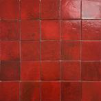Wandtegel menorca volcano rood glans vintage craquele 10x10, Nieuw, Ophalen of Verzenden, 10 m² of meer, Wandtegels